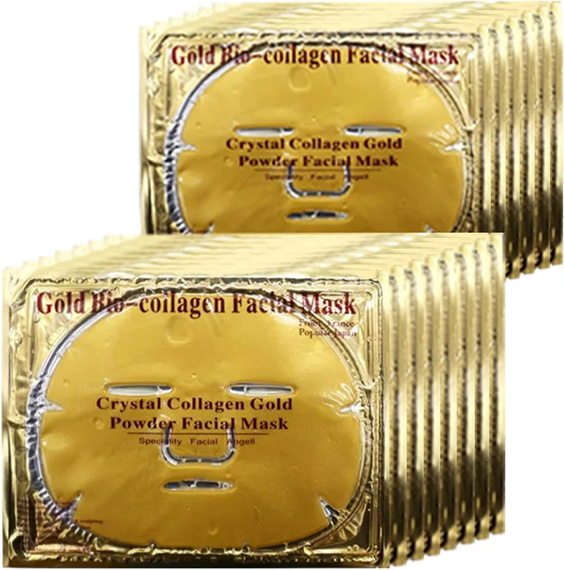 Wholesale Skin Care Sets Moisturizing Face Sheet Whitening 24K Gold Hydrogel Collagen Crystal Facial Mask