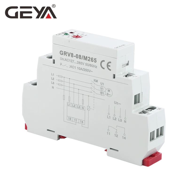 GEYA GRV8-08D M265 127V-265VAC dc voltage monitoring relay voltage protector relay 3 Phase voltage relay