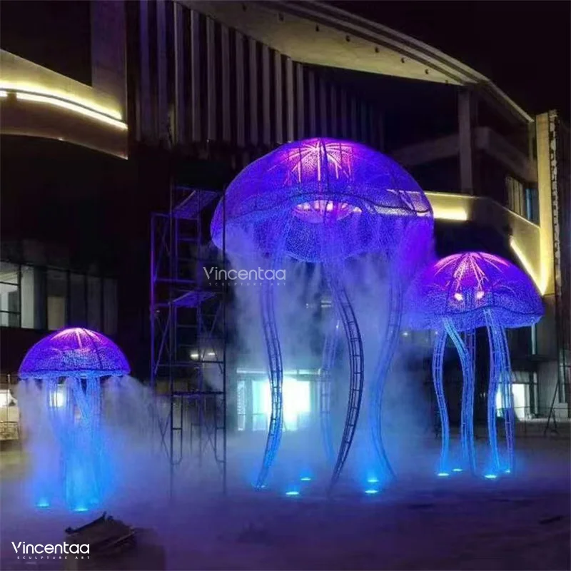 Vincentaa Modern Design Outdoor Custom Large Jellyfish Decorative Sculpture Public Art
