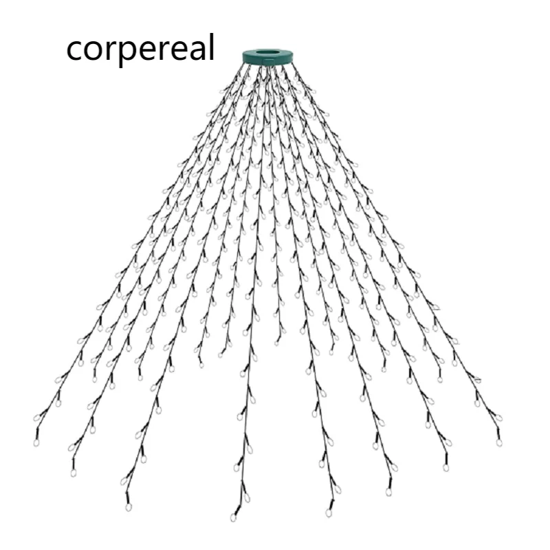 Corpereal Waterproof IP44  Festival Holiday Lighting Plastic Decorations LED String Lights, Electric, For Christmas Trees