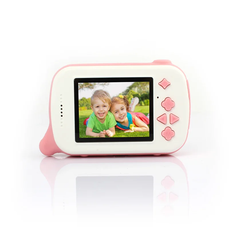
Blue digital dual-lens 1080p smart kids video camera 
