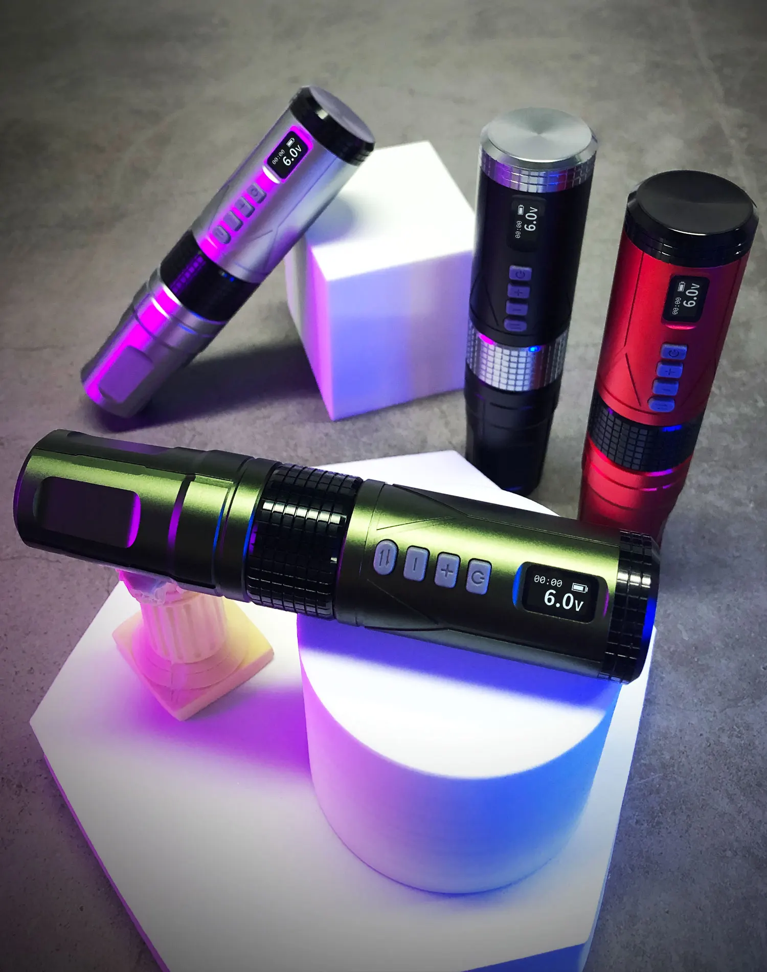 BRONC Wireless Pen V8  Tattoo Wireless Rotary Machine Kits With 2 Memory Voltage