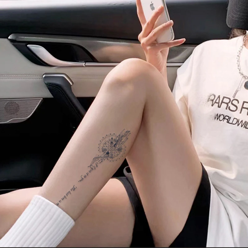 XB Long Lasting Herbal Juice Semi-Permanent Men Girl Arms Body Beauty Realistic waterproof Temporary Fake Tattoo Stencil Sticker