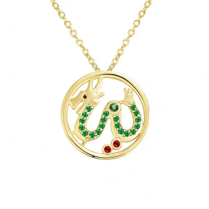 Peishang Factory Custom Custom-Made Hot Animal Zodiac Sign Dragon Horse Tiger Dog Asian Necklace