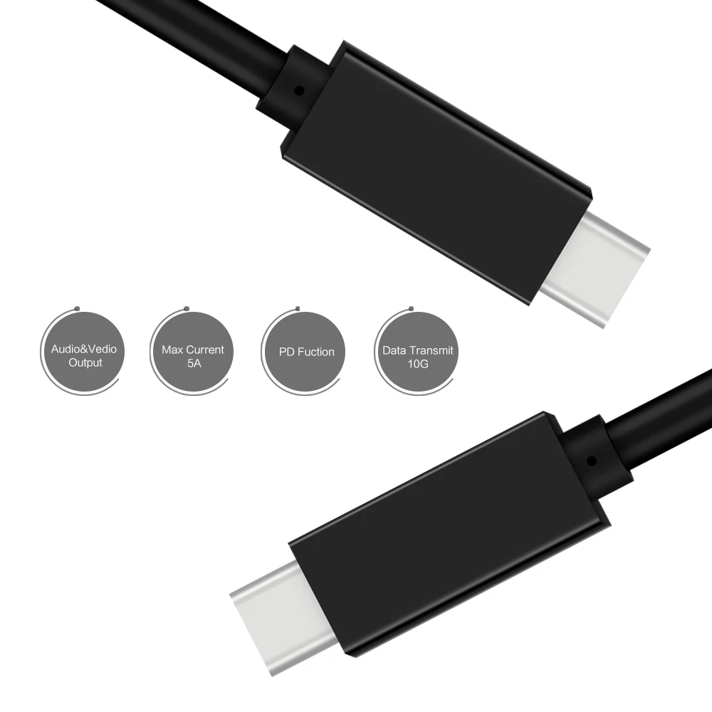 A-BST PD 100W (20V 5A) USB  C cable USB 3.1 Gen 2 multifunction type c to Type C cables with e-mark chip