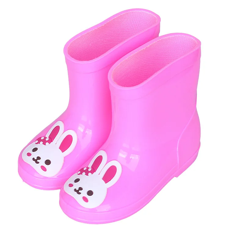 Yellow duck rabbit cat elephant kids rain boots children pvc color boots waterproof kids cute cheap rain boots for boy and girl