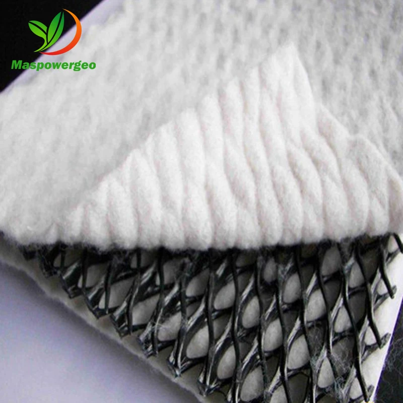 Tri-planar geocomposite drainage geonet for landfill