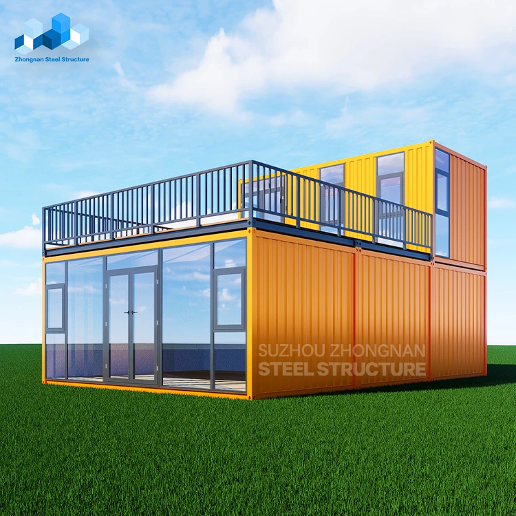 Zhongnan Detachable Custom luxury 20ft mobile home prefabricated tiny house pop-up retail store mini shipping container shop