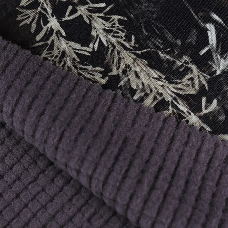 Camouflage 3 layer softshell waterproof breathable polar fleece laminated eptfe film functional fabric for outdoor coats