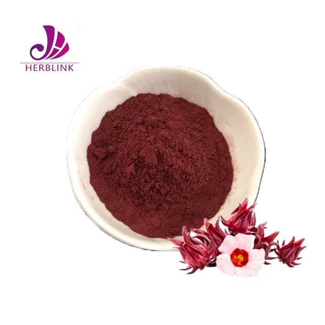 High Quality Natural Color 2% Hibiscus Sabdariffa Extract Roselle Powder