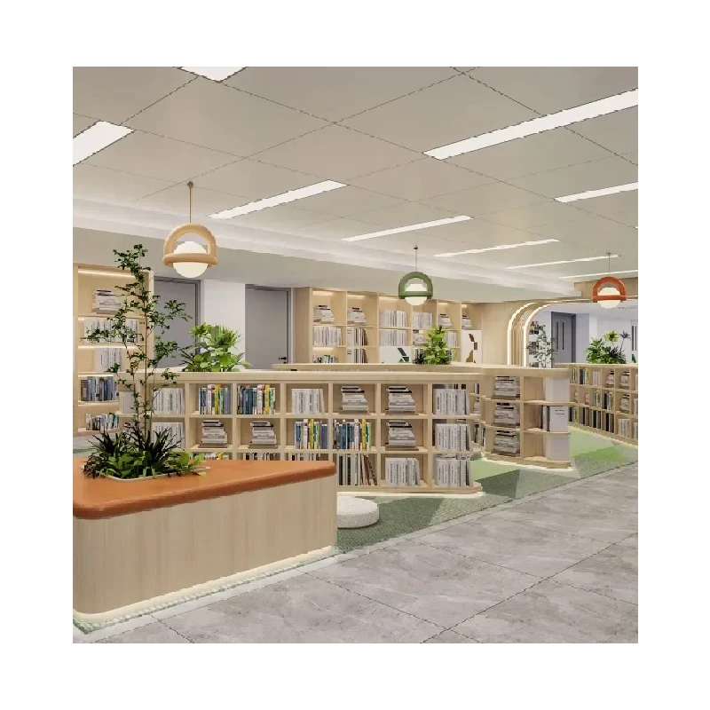 bookcases wood library Kindergarten School bookcase Bookstore Furniture Kindergarten Irregular Bookshelf