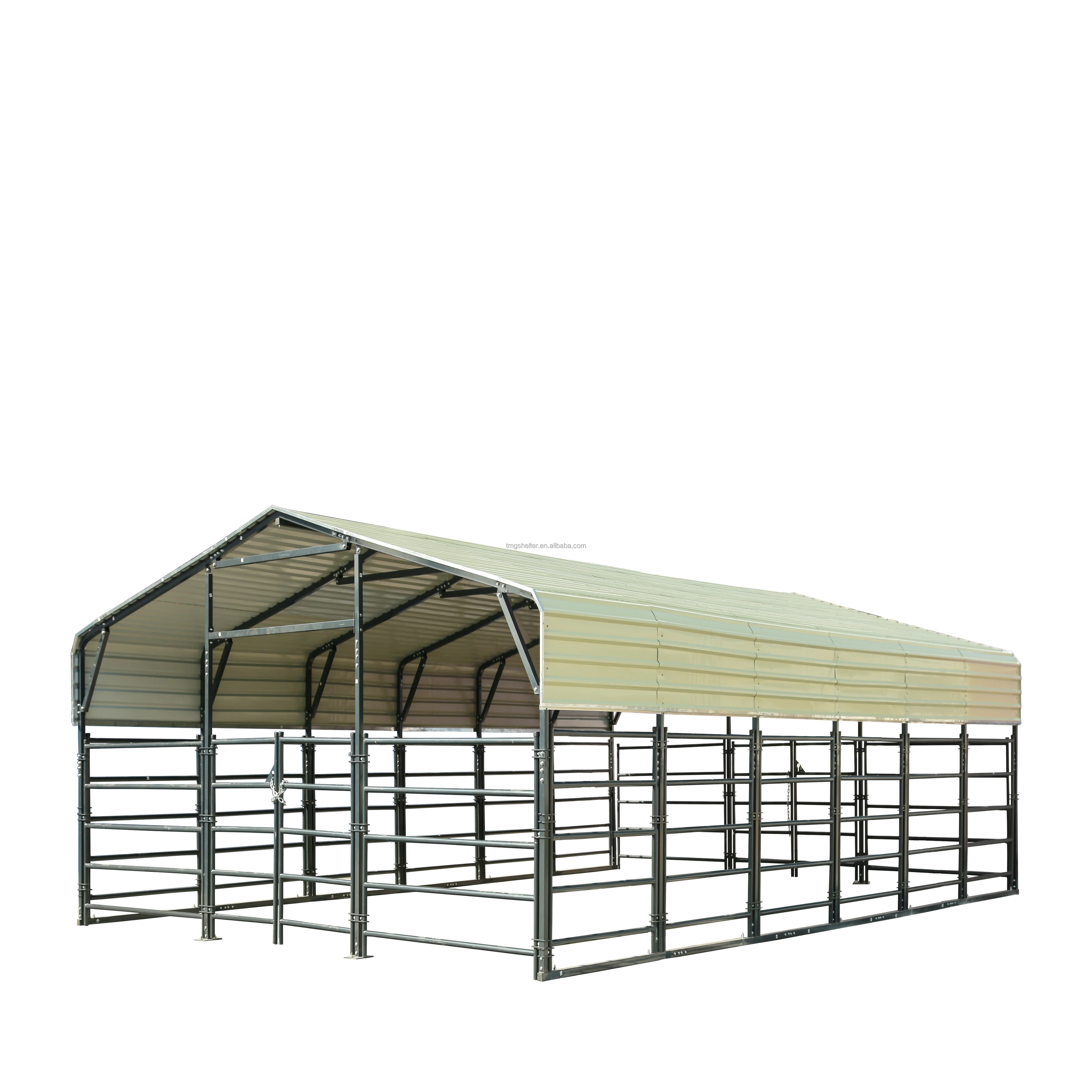Factory Sales Custom Size High Snow and Wind Load Steel Structure Farm Portable Animals Shelter Livestock Tent