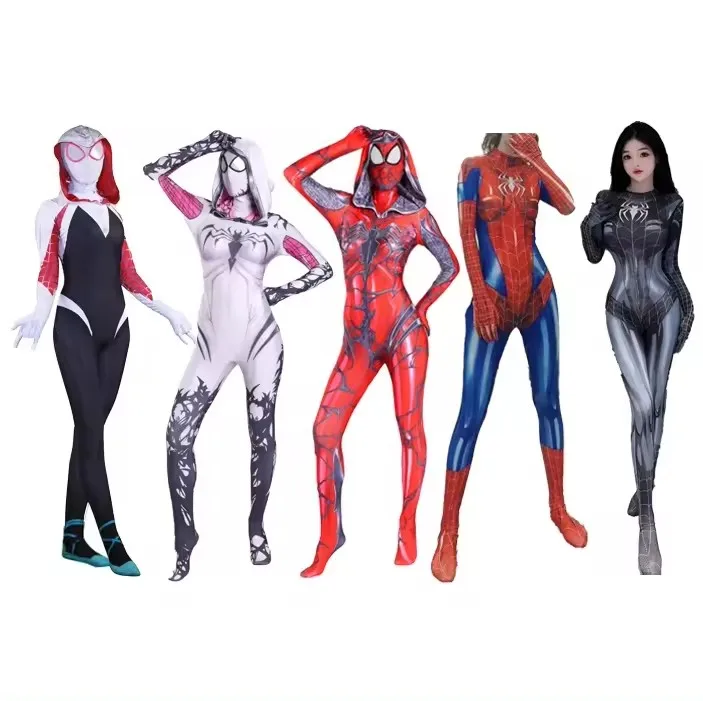 New Design Gwen Stacy Spider Woman Costume Black Mary Jane Suit for Children during Halloween and Christmas