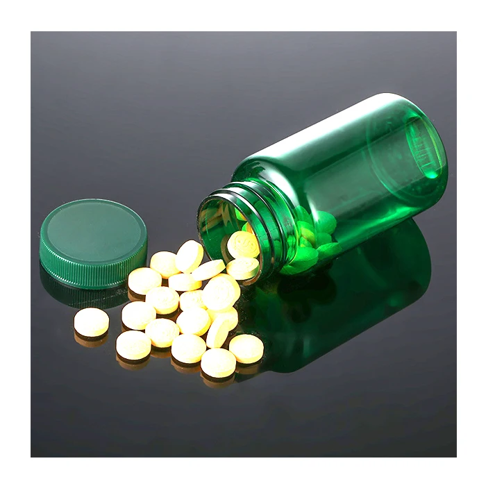 5-500cc Green PET Plastic Wide Mouth Packer Bottles (Cap Included) for pharmaceutical