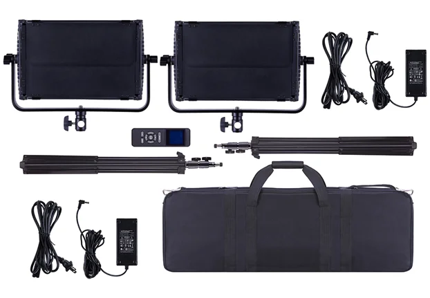 Tolifo Factory Photography Lighting Kit 60W RGB LED Video Camera Photo Panel Light 2 Lights Kit with Remote Stand Carry Bag