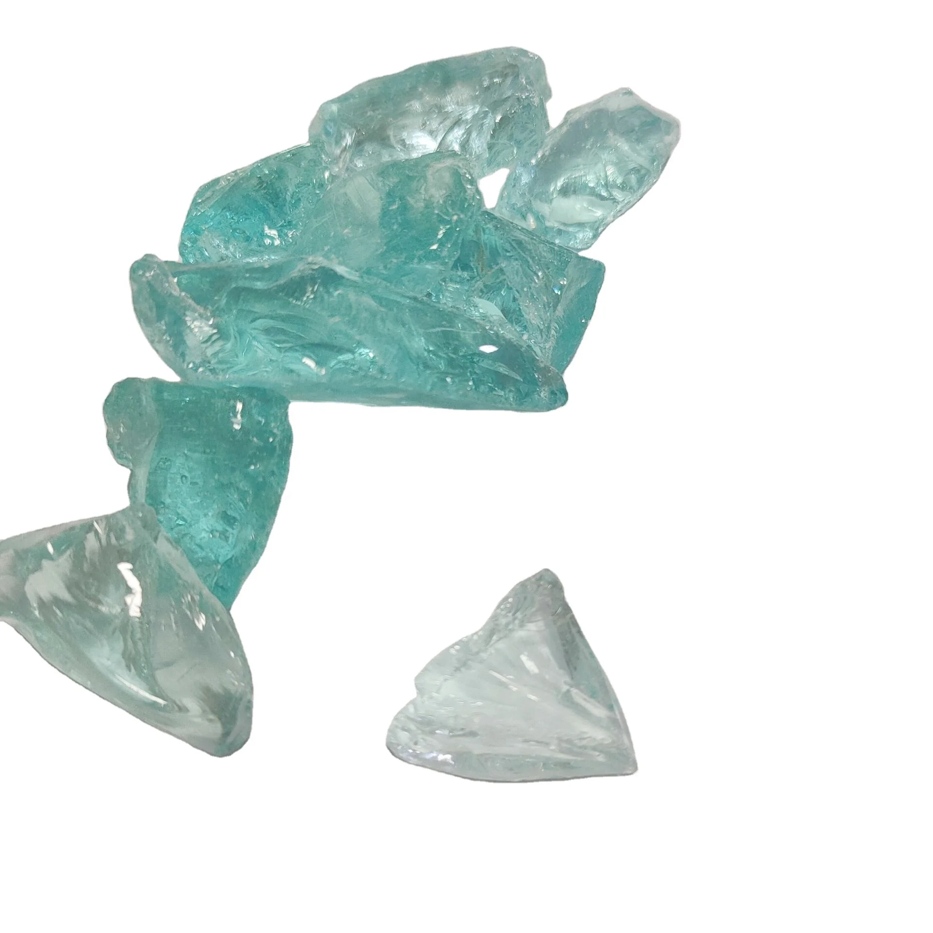 High QualityLandscaping Light Sea Crushed Glass Rocks for Fireplace