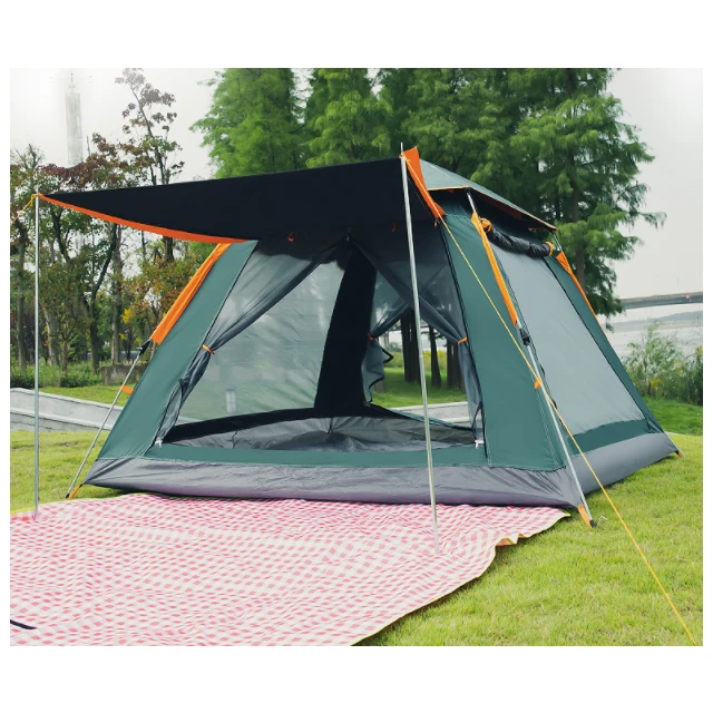 Wholesale 3-4 person camping tent 240*240*150CM beach outdoor tents with 4 window