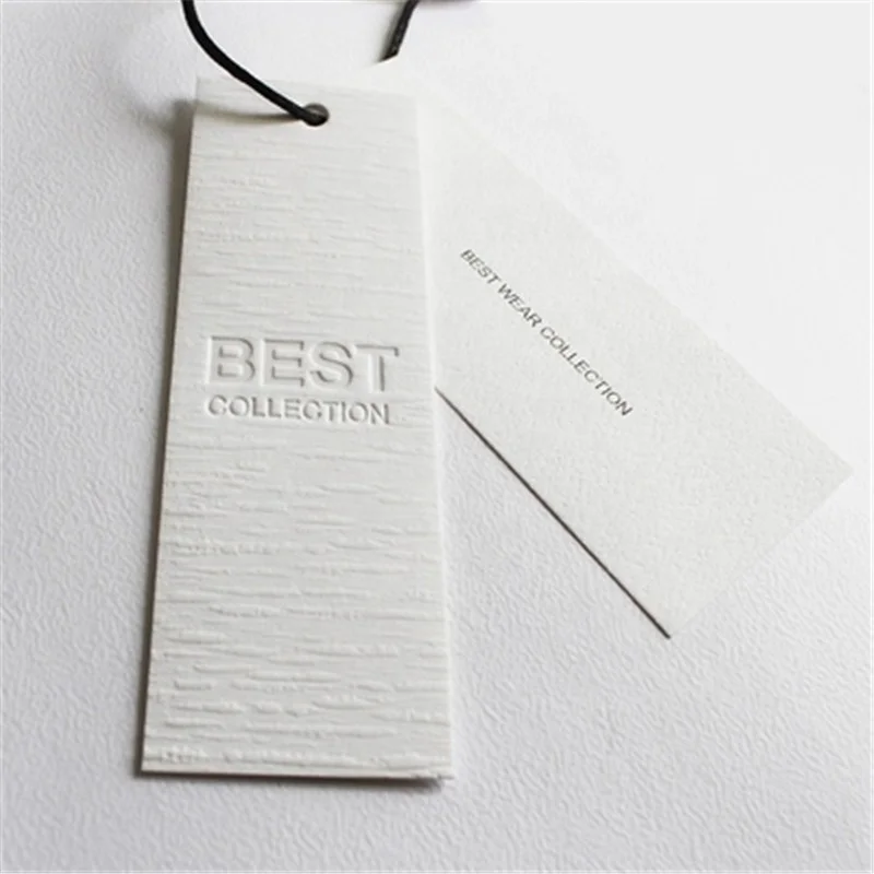 High Quality Custom luxury Cotton Paper Size Tags Product Hand Label Hangtags