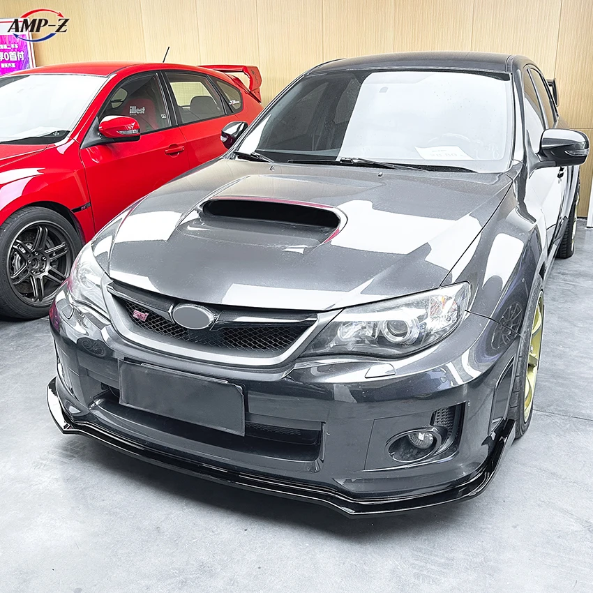 AMP-Z Hot Sale Factory Price High Quality Plastic Material  Front Bumper Lip Splitter For Stabilus STI Subaru WRX STI 2011-2014