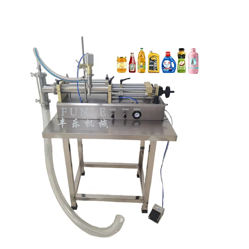 Factory sales Stainless steel semiautomatic self priming pure pneumatic liquid paste filling machine for Cosmetics Cream Shampoo