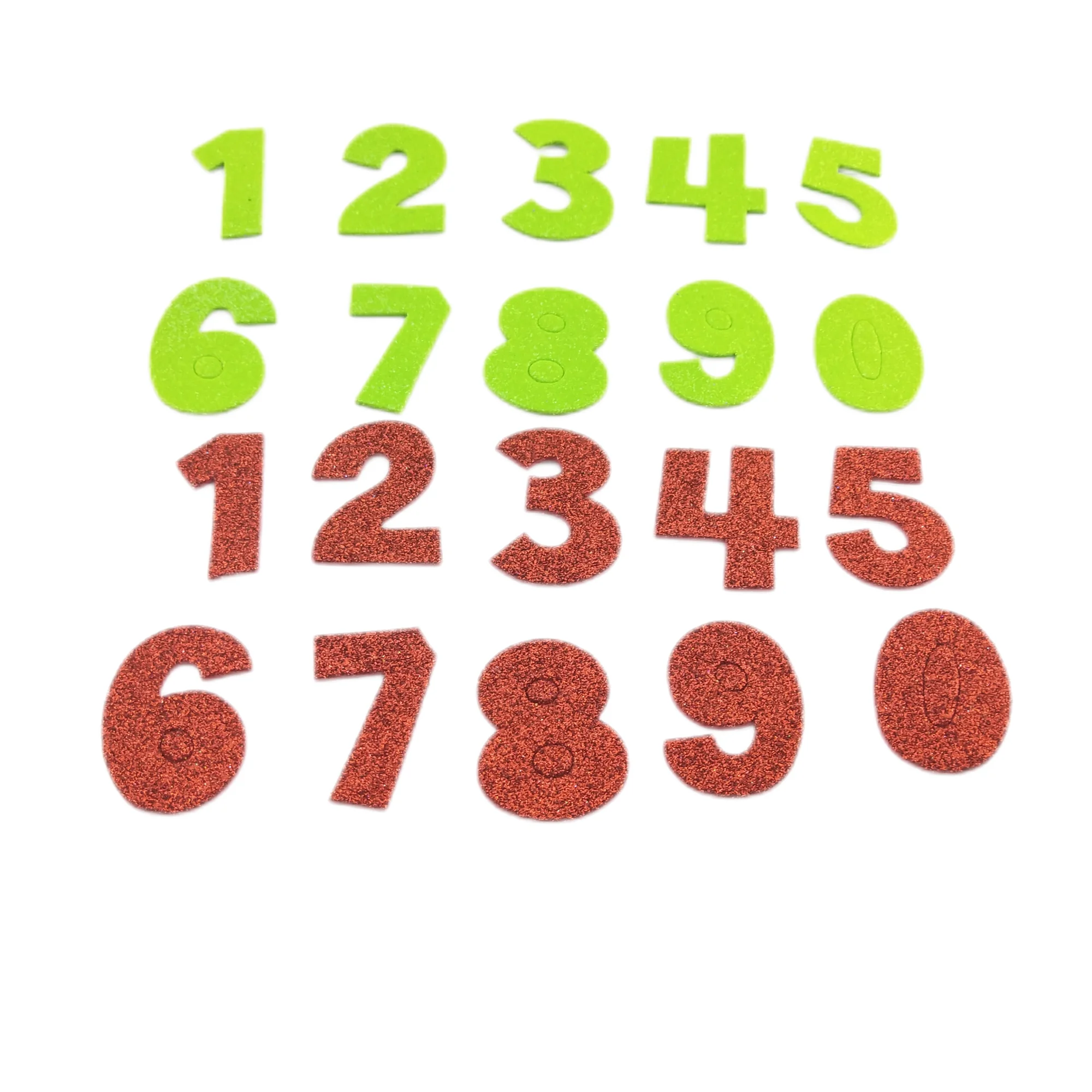 Custom Multicolored Self-adhesive Numbers EVA  Glitter Foam Sticker for Kids Home Decor Gifts