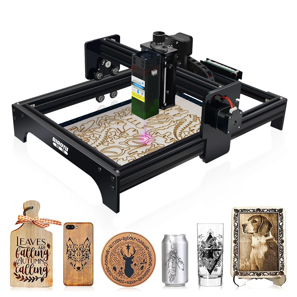 DIAOTU T1 Powerful Laser Engraver  80W Laser Engraving Machine 450nm  Blue Light Cnc Machine