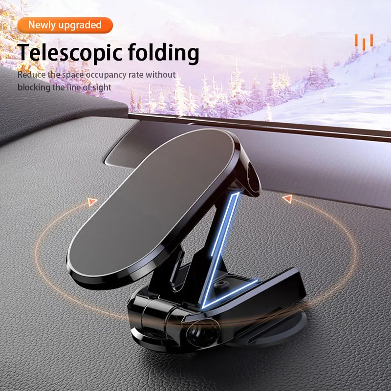 Laudtec Foldable Magnetic Phone Holder in Car GPS Air Vent Mount Magnet CellPhone Stand Portable Car Mobile Support for iPhone