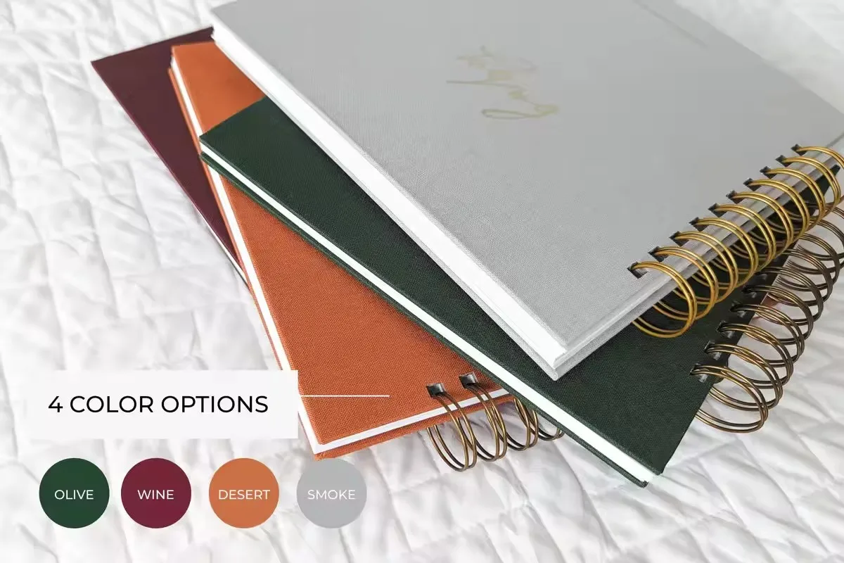 customized New Baby Gift Shower Pregnancy Book Linen Journal Hardbound Baby Book Journal Memory