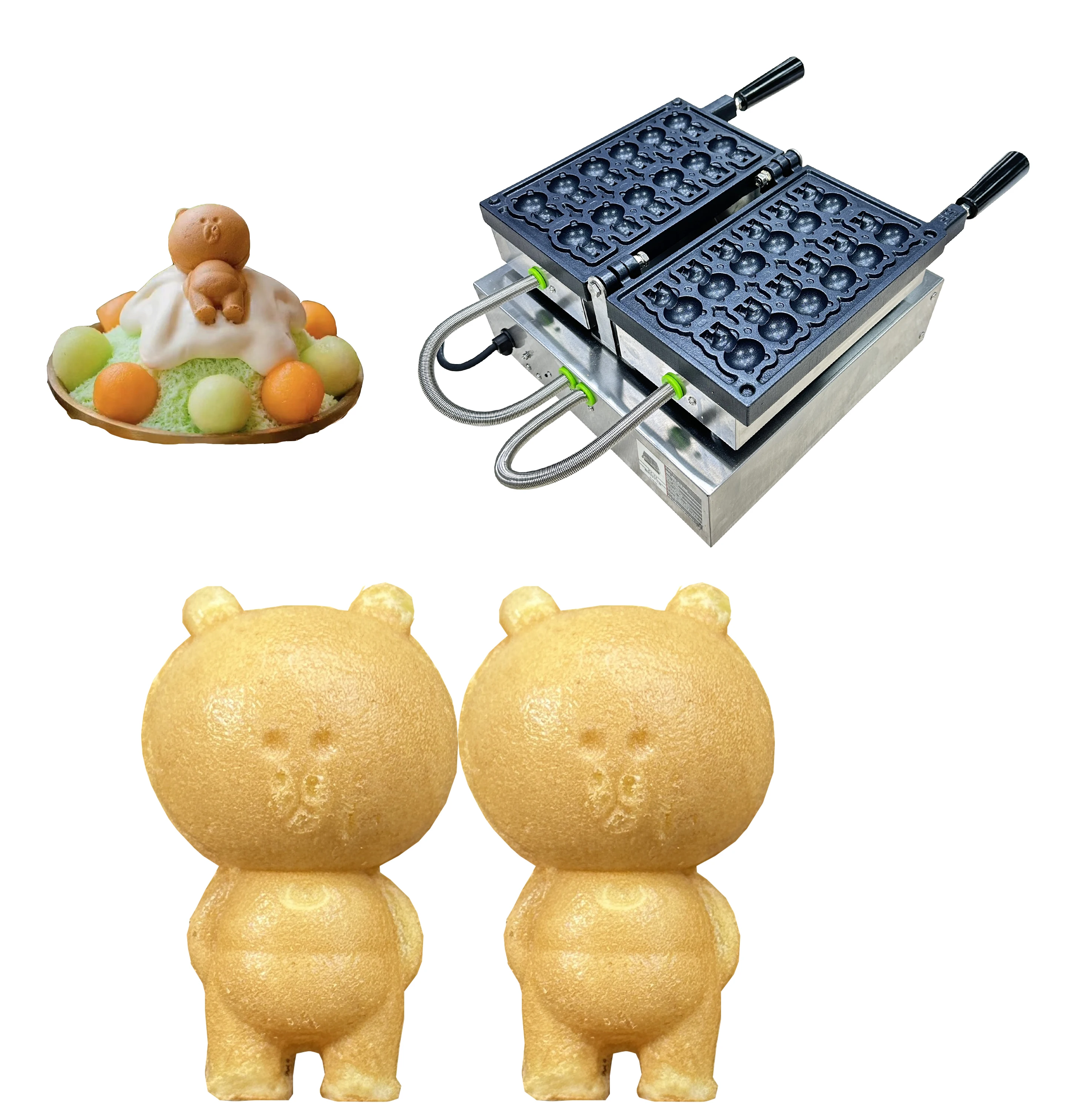 Mini bear waffle machine machines for small businesses commercial smart restaurant taiyaki equipment with machine ce