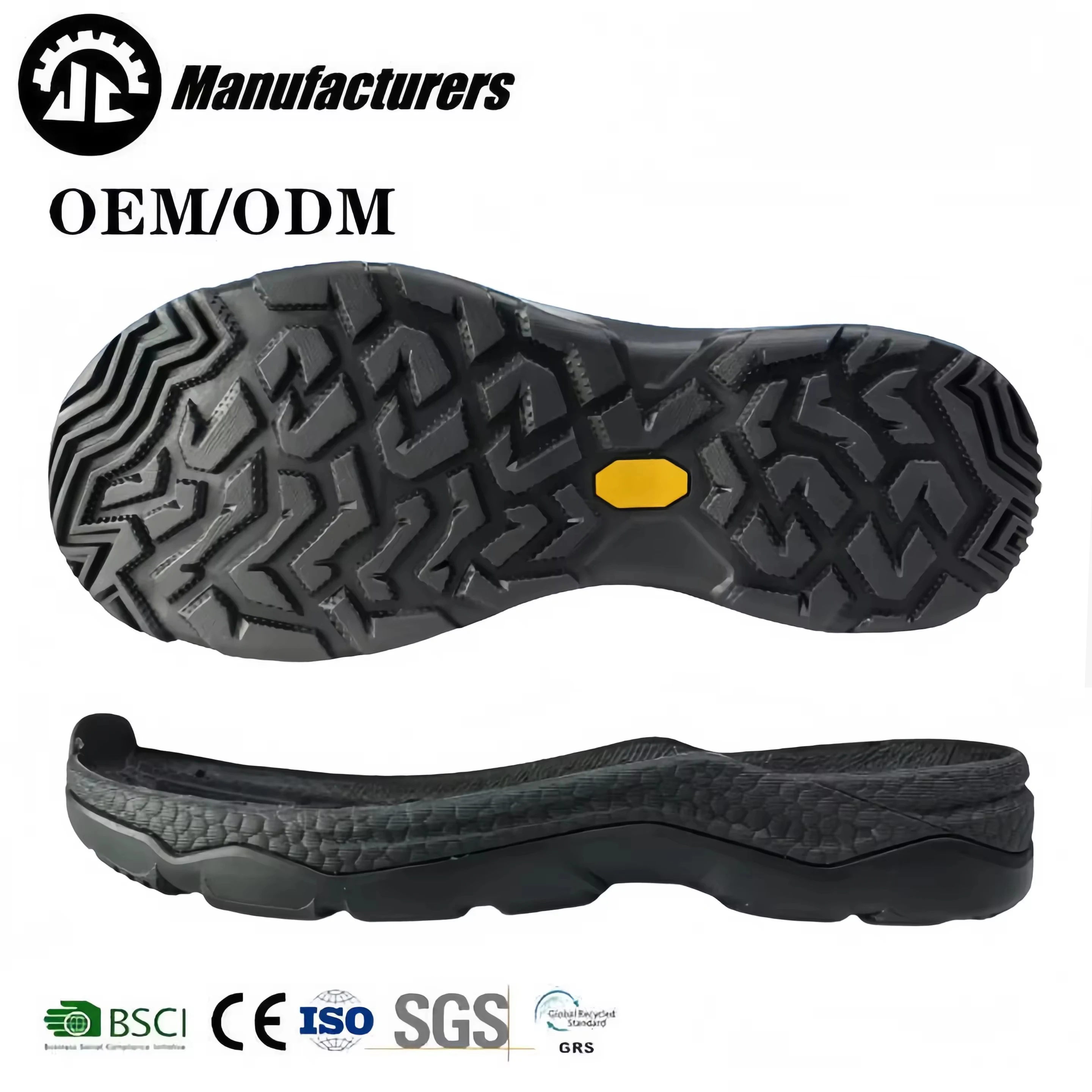 New sports trekking soles for men hiking shoes anti-slip outsole rubber sole