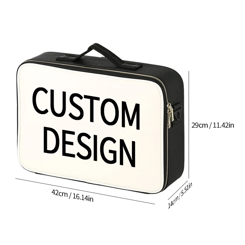 RPET Sublimation Blank Custom Pu Leather Cosmetic Organizer for women