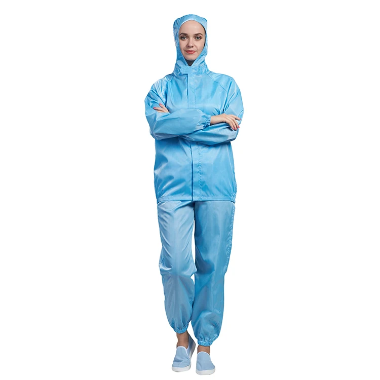 H-1107 Clean room clothing esd garment anti static worker clothes dress