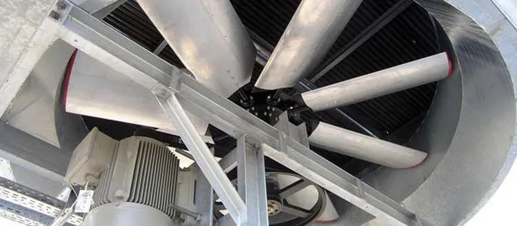 Axial fan for closed cooling tower