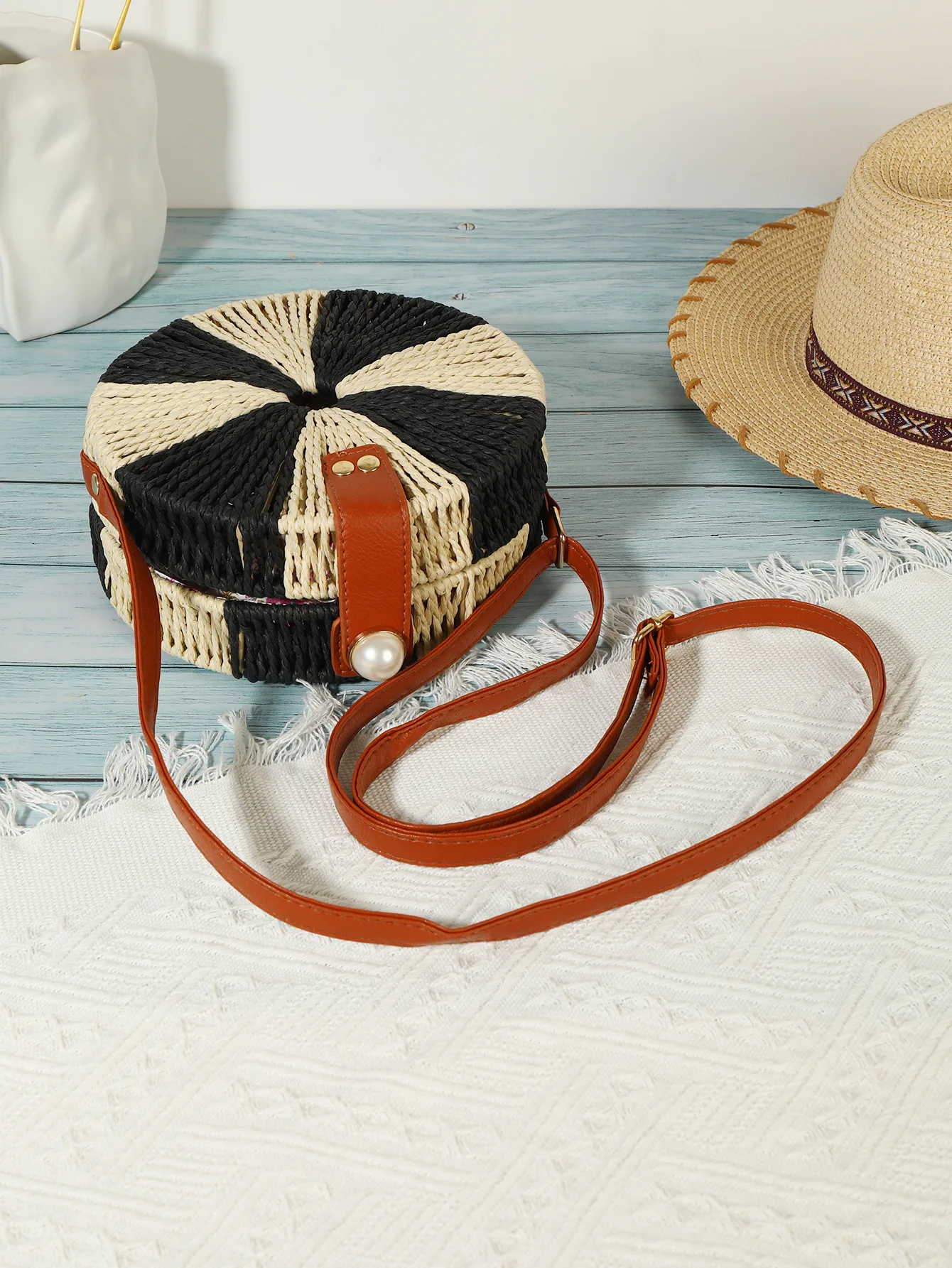 2024 For Women coconut shell handmade handbag knitted bag susen handbags ladies