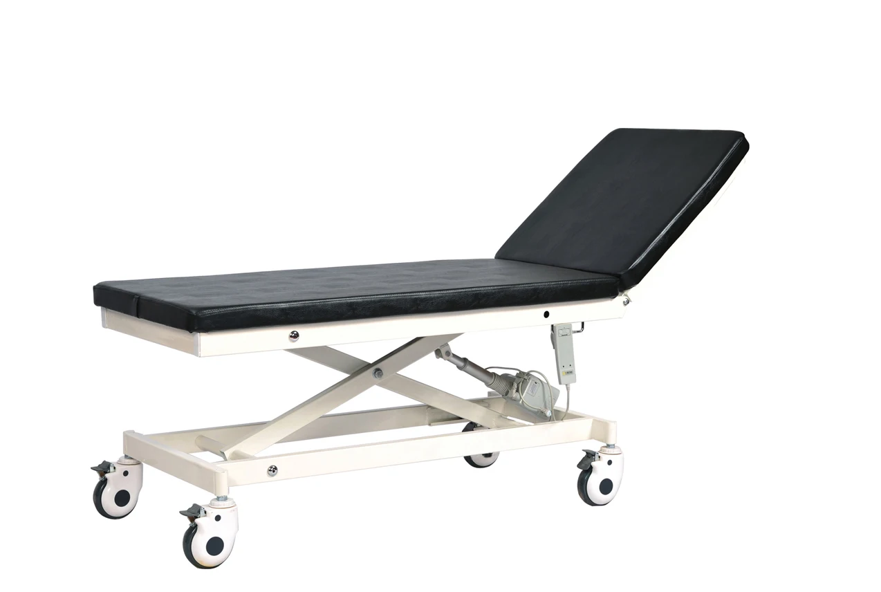 Remote Control Electric Height Adjustable Patient Examination Beds with Artificial Leather Cover Mattress