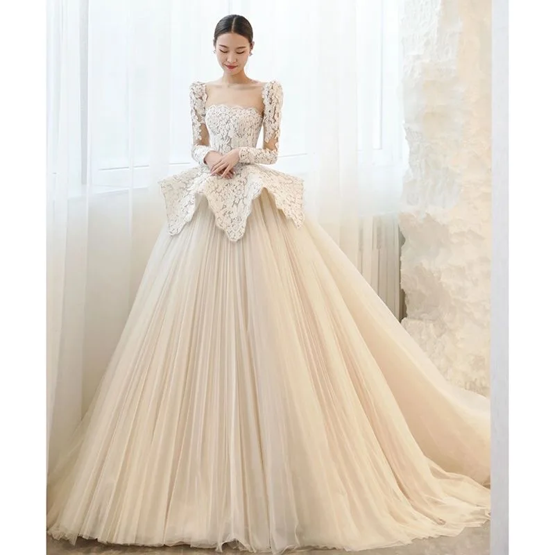 SUNNY Satin Main Wedding Dress Traditional Wedding Dresses