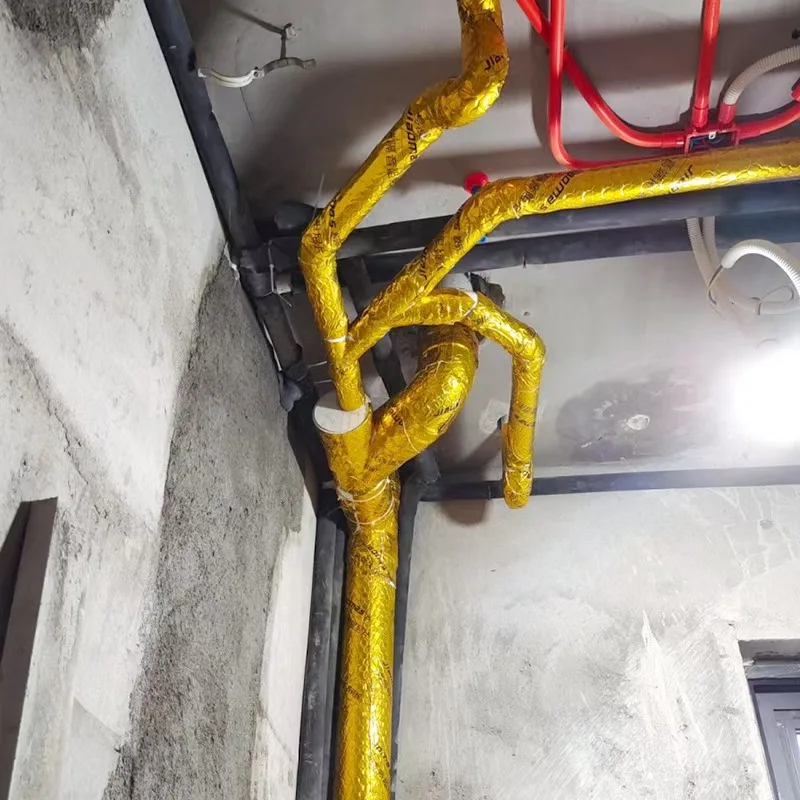 Self-Adhesive Bathroom Damper Gold Damper for Sound Insulation Shock Absorption and Noise Reduction of Kitchen Sewer Pipe