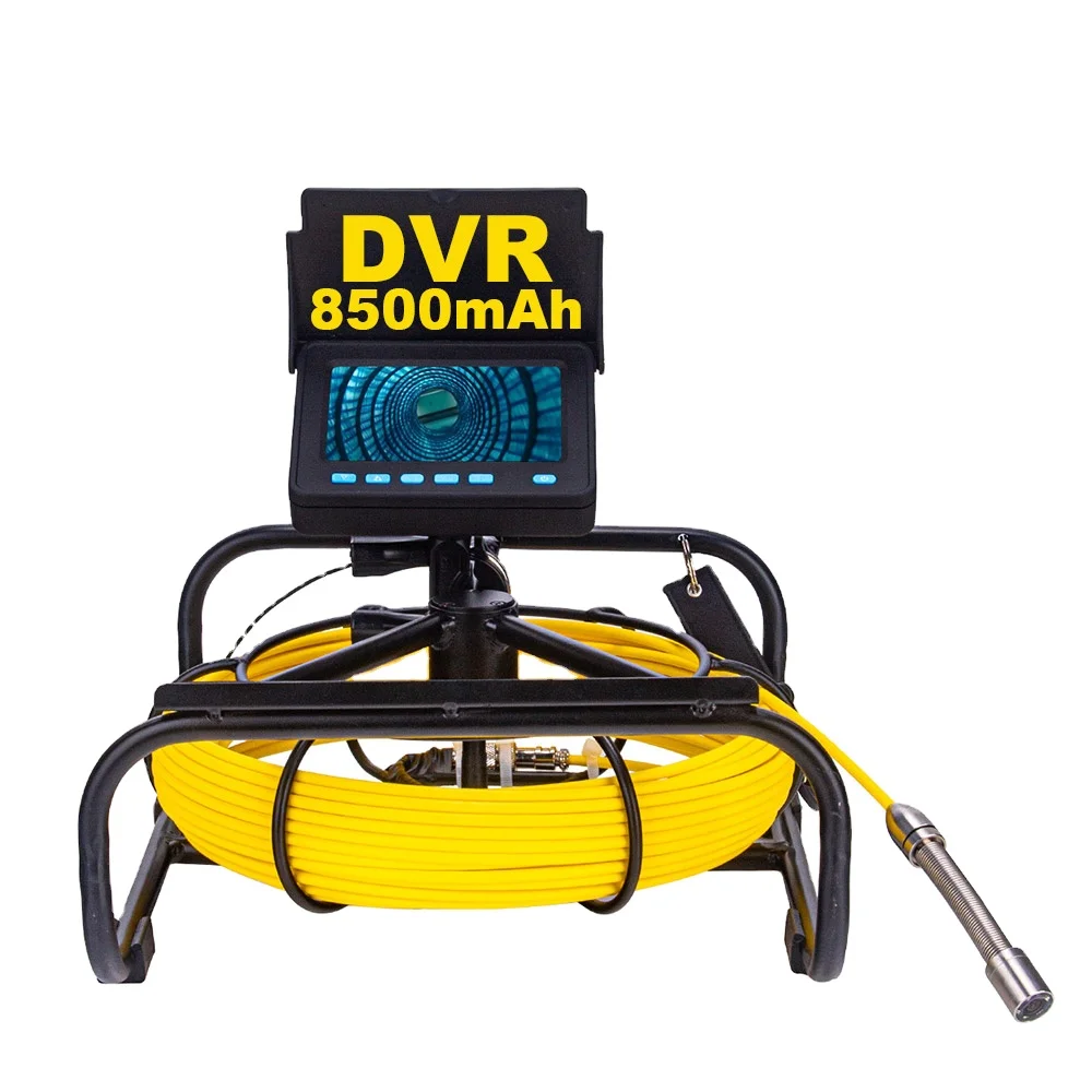 Pipe Inspection Camera with DVR 16GB FT Card,SYANSPAN Sewer Drain Industrial Endoscope IP68 8500MHA Battery 10/20/30/50M
