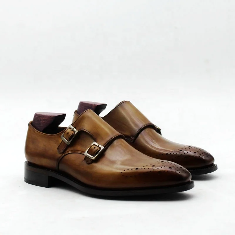 Cie Handmade Monk Straps Goodyear Welted Classic Leather Shoes for Mens