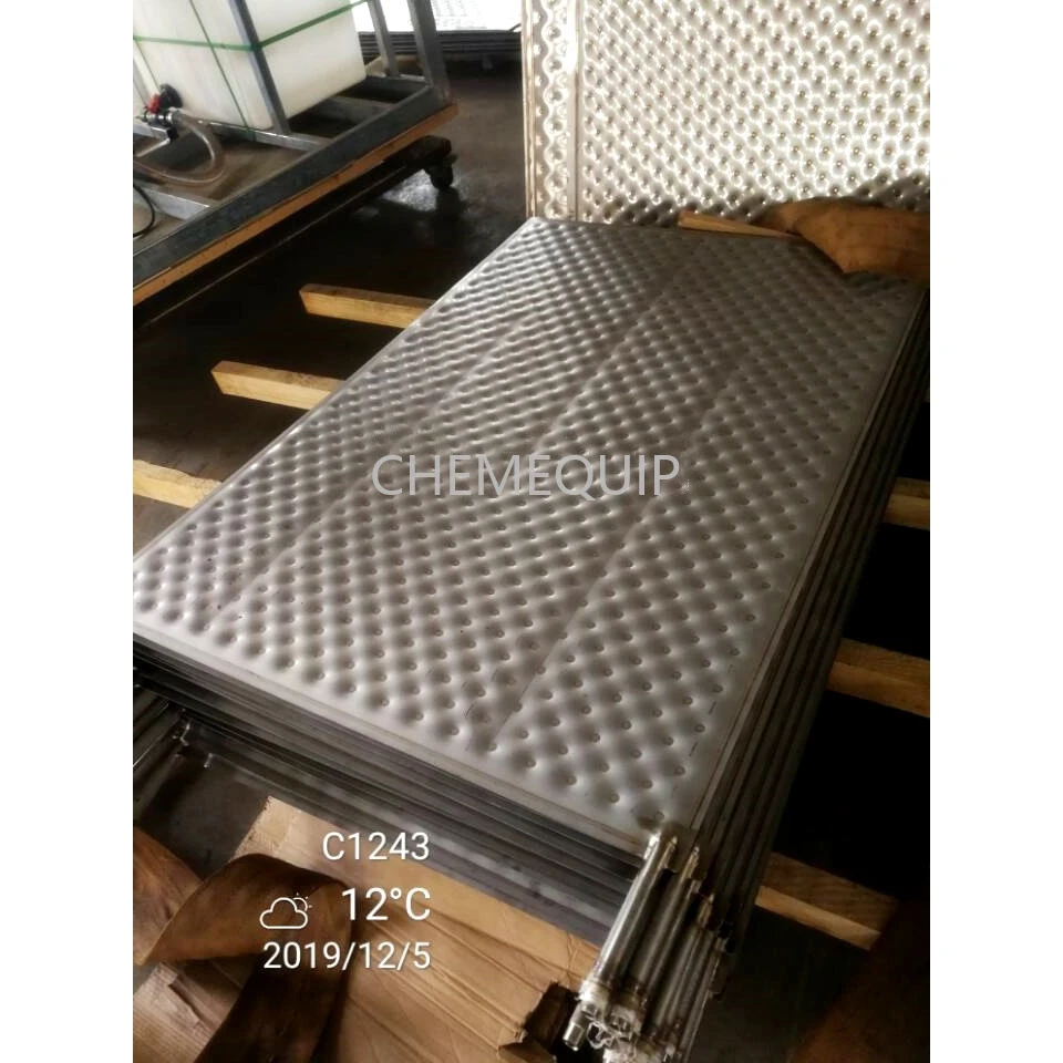 Завод из нержавеющей стали лазерная сварная Подушка пластины теплообменник панель для падения фильм чиллер и погружения охлаждения