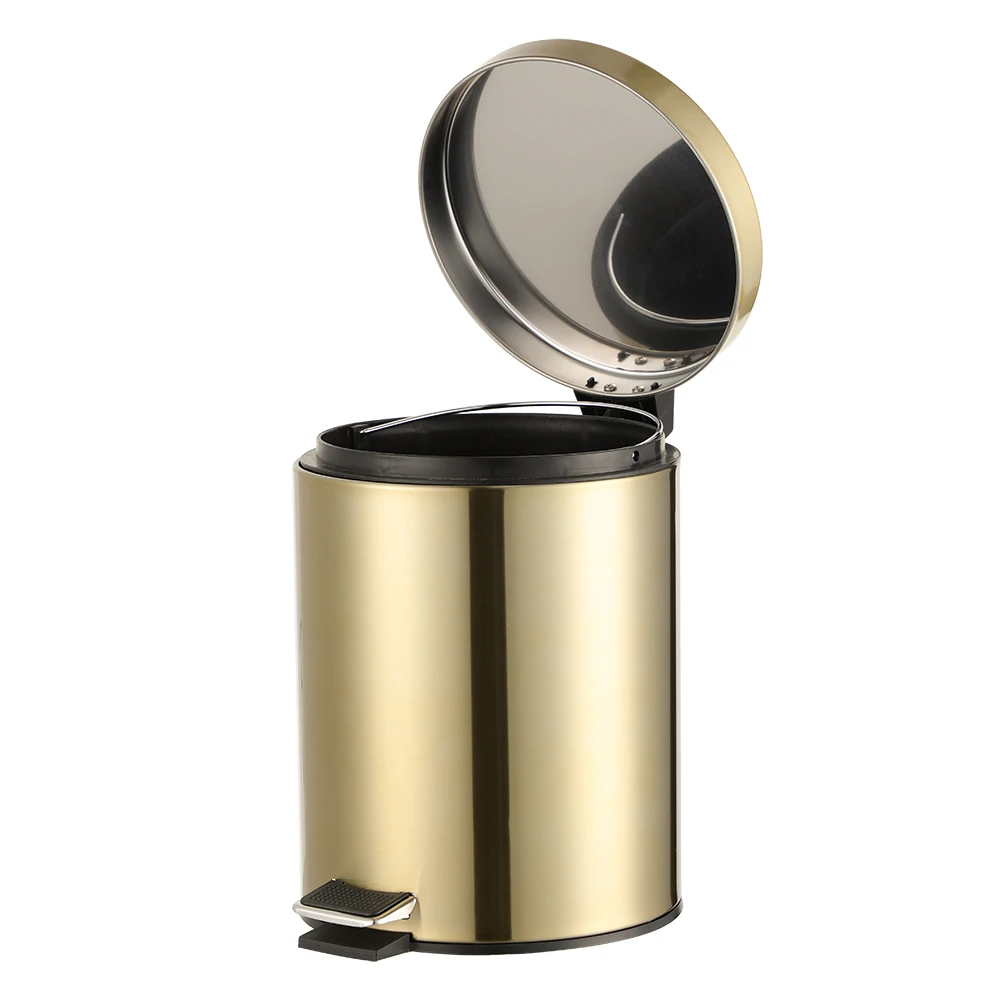 Rust-proof anti-rusting stainless steel gold brass toilet bowl brush for toilet bathroom