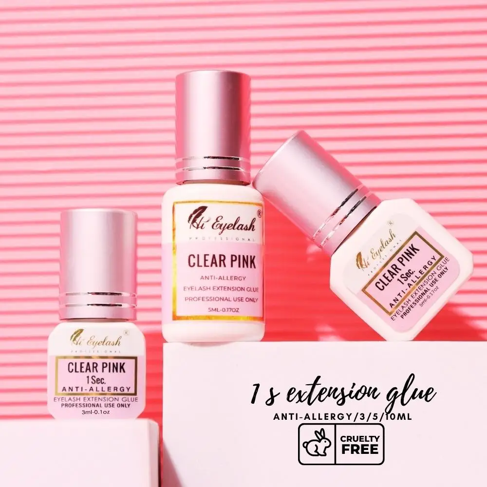 Clear Sensitive Eyelash Extension Glue Low Fume Fast Drying for Professional Use Long Lasting Lash Adhesive Super Strong