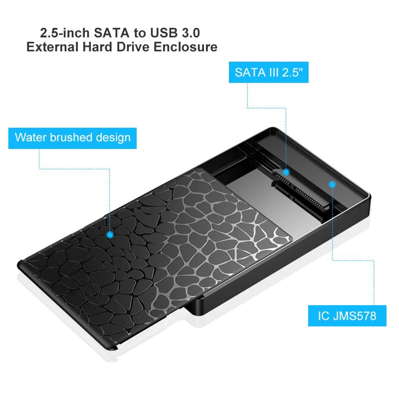 Hdd Case 2.5 Sata To Usb 3.0 Adapter Hard Drive Enclosure For Ssd Disk Hdd Box Type C 3.1 Case Hd External Hdd Enclosure