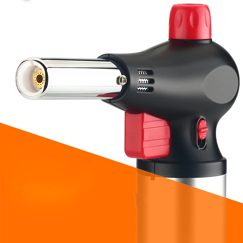 Kitchen BBQ Cigar Big Butane Jet Flame Fire Candle Torch Lighter Outdoor Camping Lighter Color Welding Flame Torch Lighter