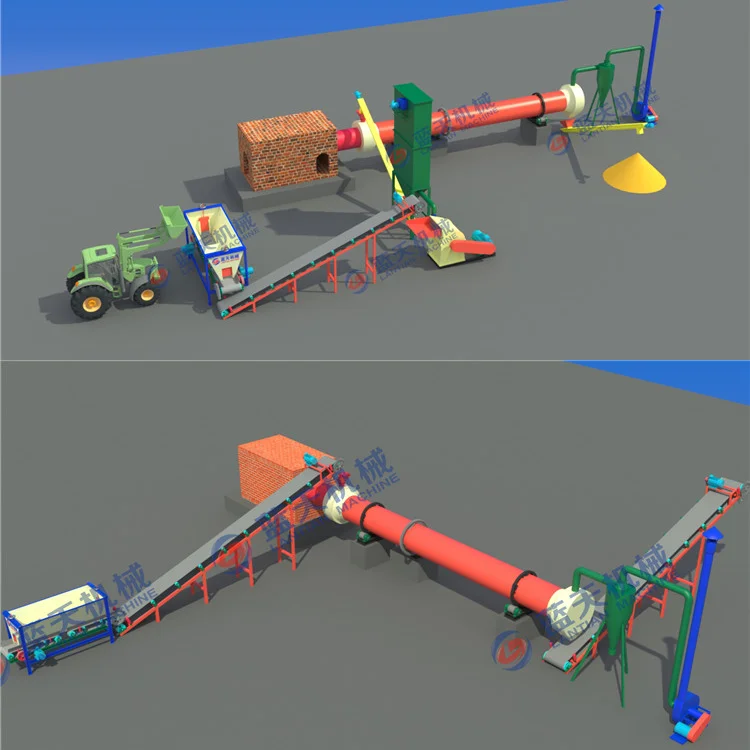 
Biomass agricultural waste drying machine continuous sawdust rotary drum dryer 