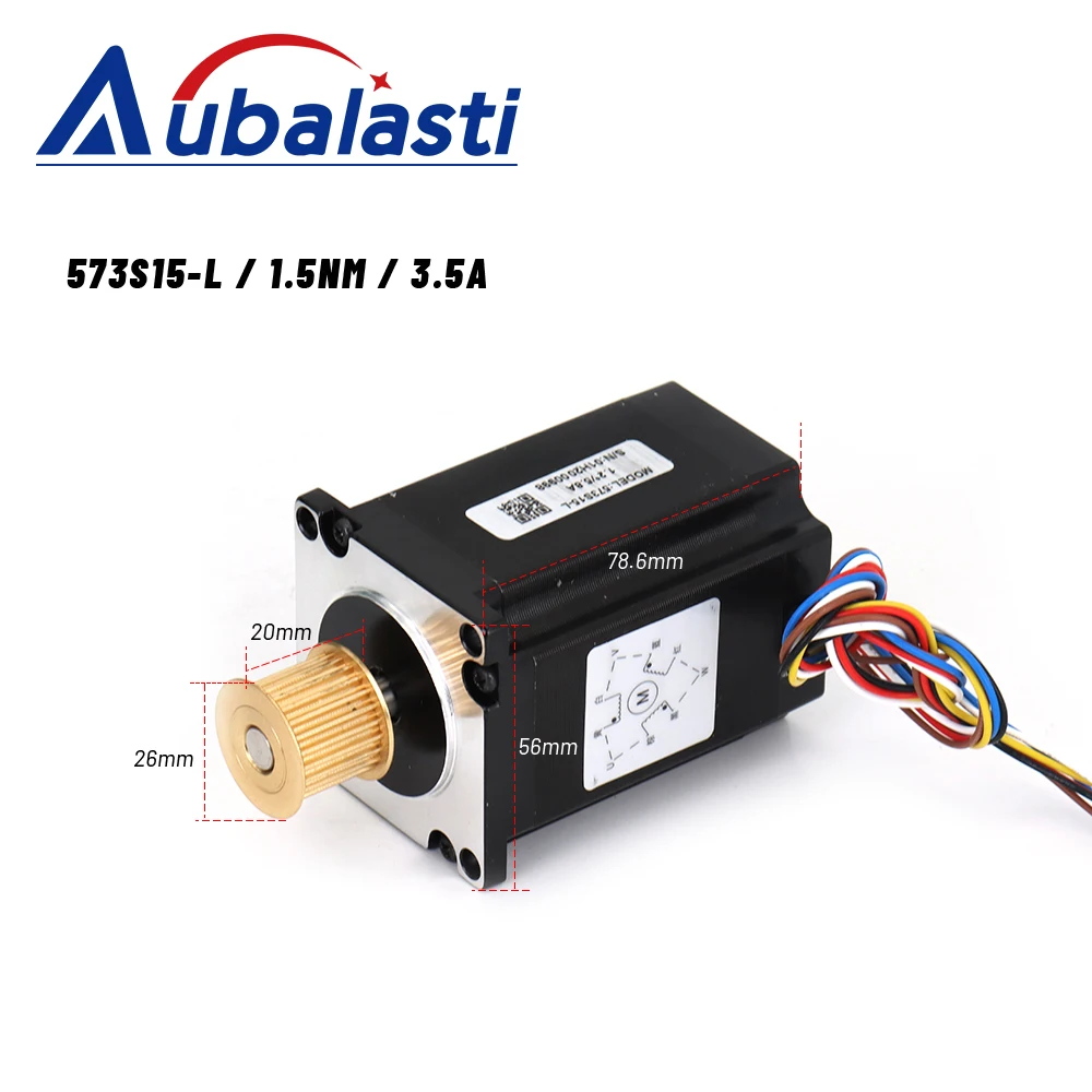 3 фазы 57 шаговый двигатель NEMA23 3DM683 + 573S09-L/573S15-L 0.9NM 1.5NM 3.5A использовать для лазерной резки
