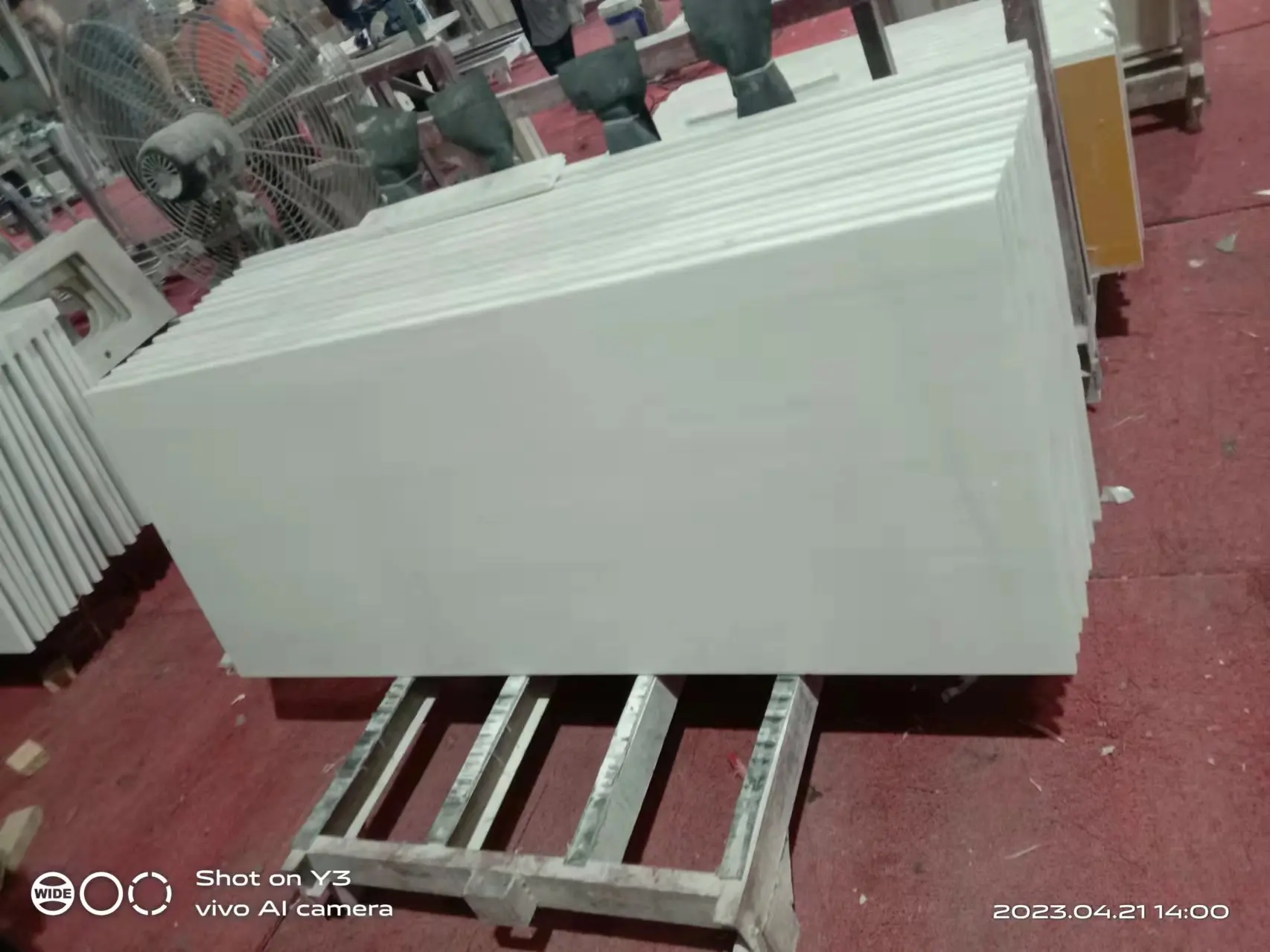 2023 Chinese White Marble High Polished Natural Stone Pure White Marble Countertop Price