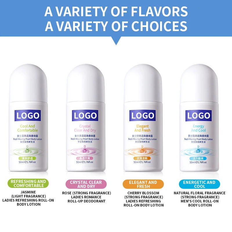 Wholesale Natural Aluminum Free Vegan Organic Deodorant Antiperspirant, Unisex Underarm Roll On Body Deodorant