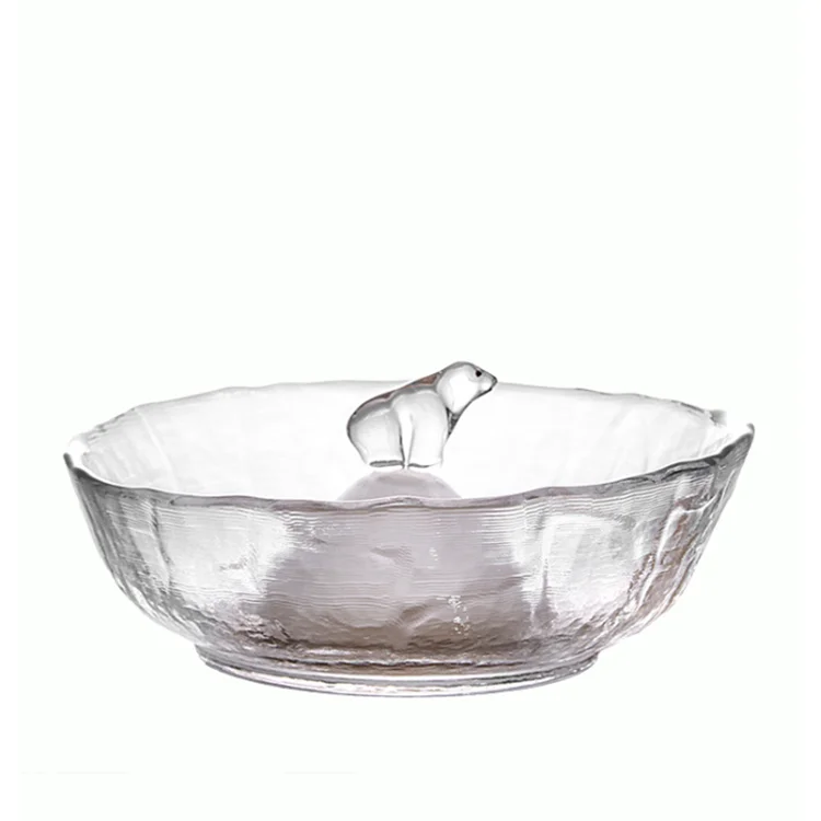 Aeofa Creative three-dimensional polar bear iceberg thickened bowl salad bowl glass glass bowls for food