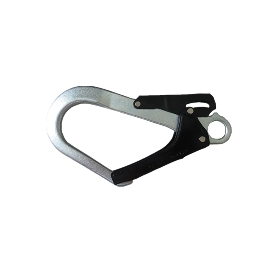 218 Mm*110 mm Factory Custom Wholesale 25 KN Forged Steel Large  Snap Hook Safety Snap Hook Double Action Scaffolding Hook